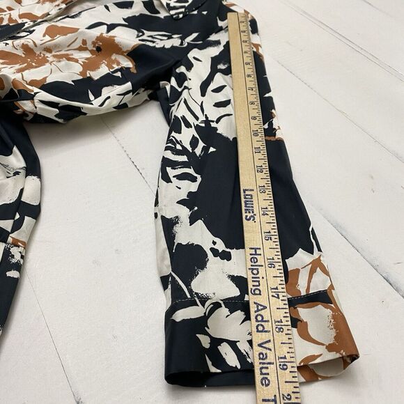 Soft Surroundings Moonglow Midi Dress Sz 12 -3/4 Sleeve Button Up Tiered Floral - Picture 12 of 14